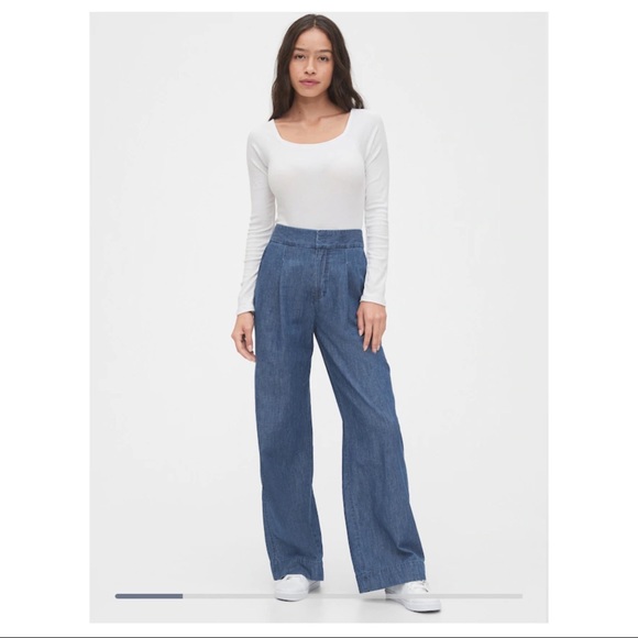 NWT Gap High Rise Wide Leg Pants - Picture 2 of 3